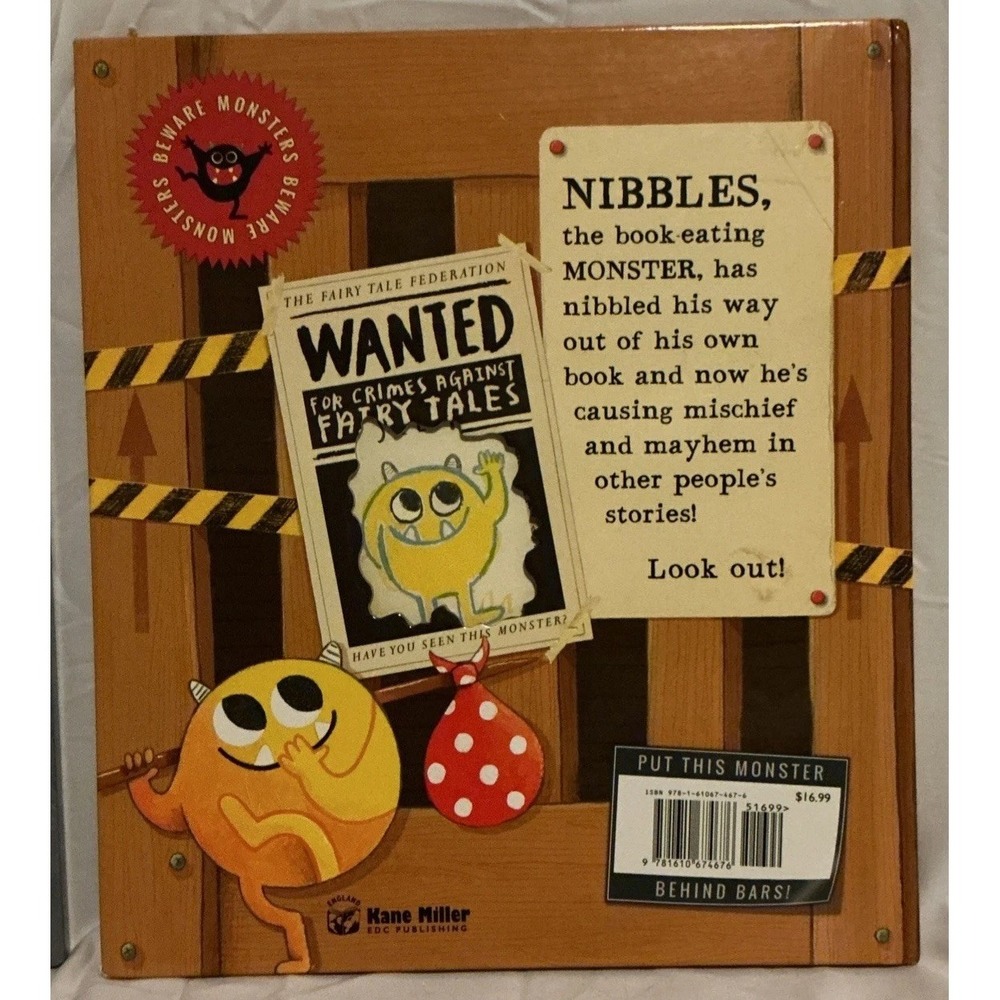 Nibbles The Book Monster Books Flaps Funny Bedtime Kids Hardback, Lot Of 2 - Picture 7 of 13